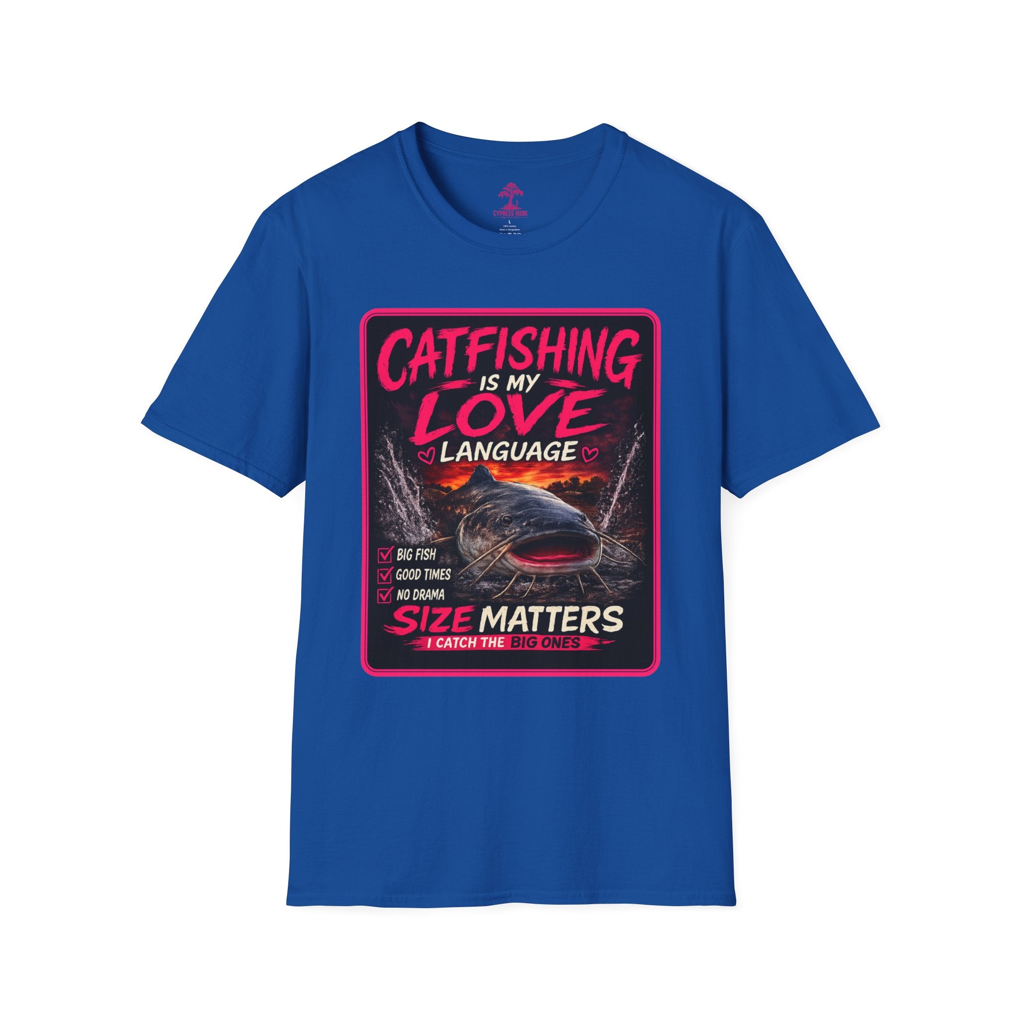Catfishing Is My Love Language T-Shirt — Funny Fishing Graphic Tee for Anglers